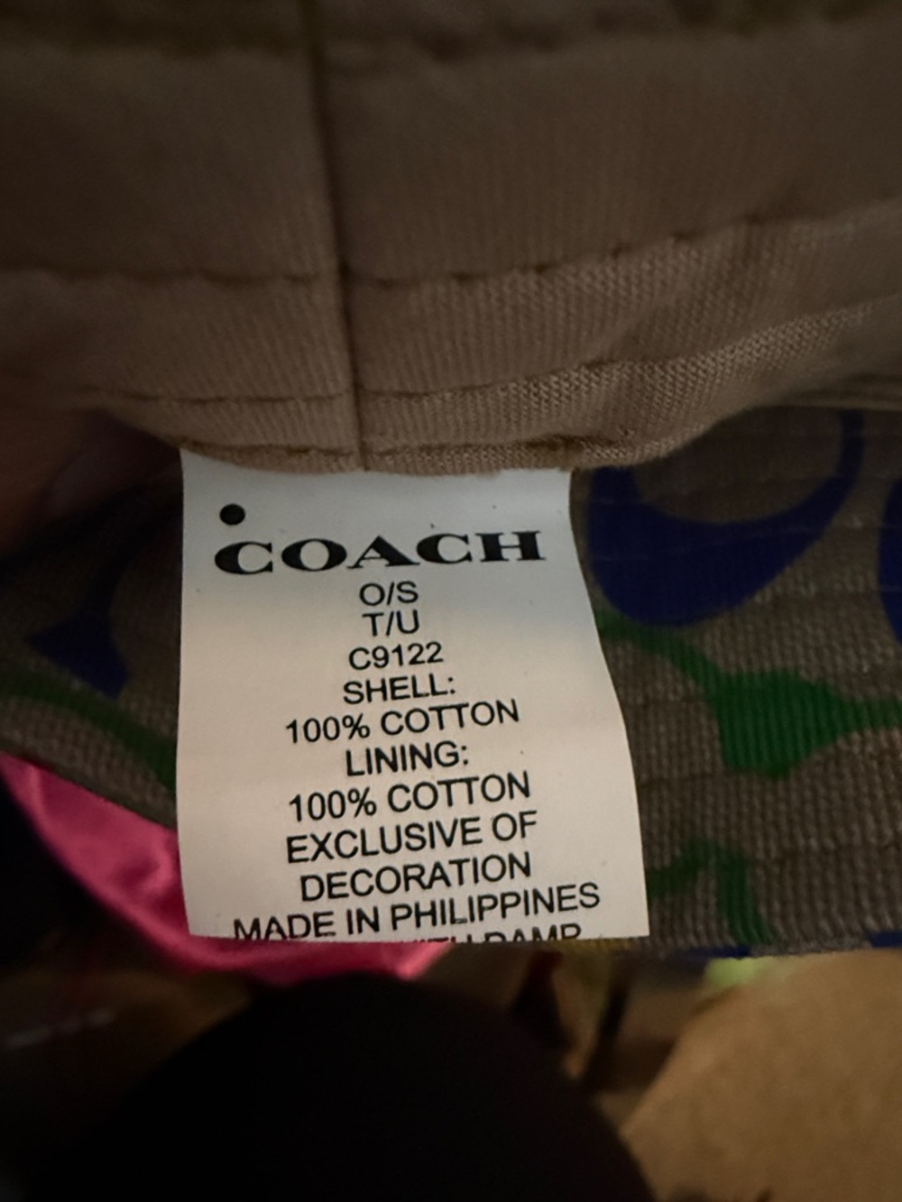 Coach Colorful Logo Print Bucket Hat and Headband Set - Picture 5 of 5